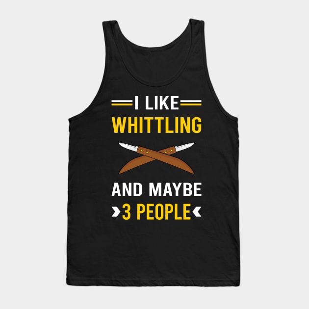 3 People Whittling Tank Top by Good Day